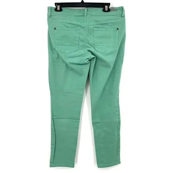 LC by Lauren Conrad Size 10 Skinny Fit Colored Denim Pants Jeans Green - Picture 2 of 4